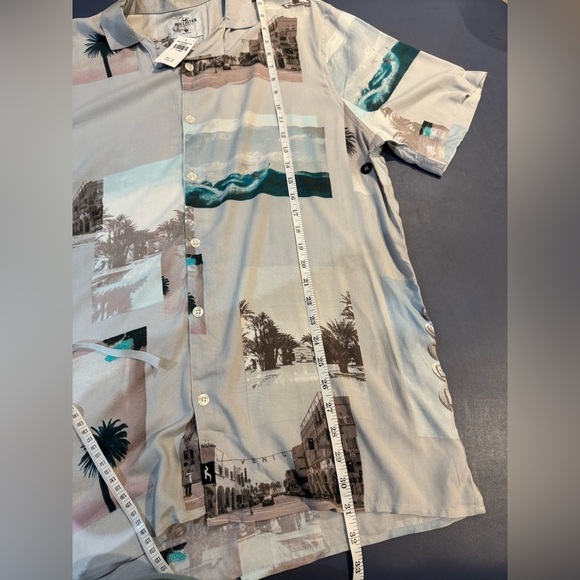 NWT y2k mens vintage hollister short sleeve button down beachy cali venice xl - Picture 10 of 10